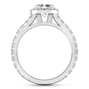 Round Diamond Halo Engagement Ring Irina 14K White Gold