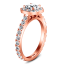Halo Diamond Engagement Ring Irina 14K Rose Gold