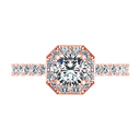 Halo Diamond Engagement Ring Irina 14K Rose Gold