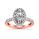 Halo Diamond  Engagement Ring Elsa 14K Rose Gold