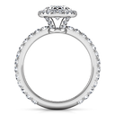 Halo Oval Diamond Engagement Ring Elsa 14K White Gold
