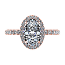 Halo Diamond  Engagement Ring Elsa 14K Rose Gold