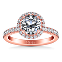 Halo Diamond  Engagement Ring Clayton 14K Rose Gold