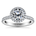 Round Diamond Halo  Engagement Ring Clayton 14K White Gold