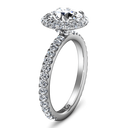 Round Diamond Halo  Engagement Ring Clayton 14K White Gold