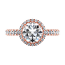 Halo Diamond  Engagement Ring Clayton 14K Rose Gold