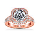Halo Diamond Engagement Ring Anthea 14K Rose Gold