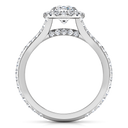 Halo Oval Diamond Engagement Ring Melody 14K White Gold