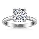 Round Diamond Solitaire Engagement Ring Ellery 14K White Gold