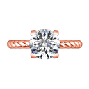 Solitaire Diamond Engagement Ring Ellery 14K Rose Gold
