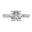 Round Diamond Solitaire Engagement Ring Ellery 14K White Gold
