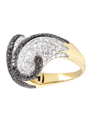 14K Ladies Black Diamond Cocktail Ring | 3.39 Carats | 10.15 Grams