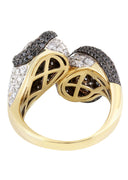 14K Ladies Black Diamond Cocktail Ring | 3.39 Carats | 10.15 Grams