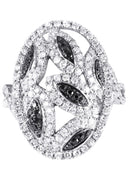 14K Ladies Black Diamond Cocktail Ring | 1.28 Carats | 6.89 Grams