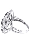14K Ladies Black Diamond Cocktail Ring | 1.28 Carats | 6.89 Grams
