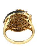 14K Ladies Black Diamond Cocktail Ring | 2.12 Carats | 7 Grams