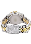 Iced Out Rolex Datejust 36 MM | Two Tone | 10 Carats of Diamonds | Pink Diamond Dial