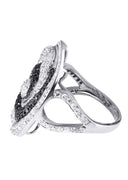 14K Ladies Black Diamond Cocktail Ring | 2.16 Carats | 9.04 Grams