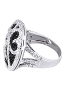 14K Ladies Black Diamond Cocktail Ring | 3.46 Carats | 12.33 Grams