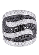 14K Ladies Black Diamond Cocktail Ring | 3.89 Carats | 14.65 Grams
