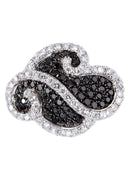 14K Ladies Black Diamond Cocktail Ring | 2.71 Carats | 10.75 Grams