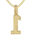 10K Yellow Gold | #1 Diamond Pendant & Cuban Chain | 0.26 Carats