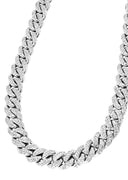 White Iced Out Diamond Miami Cuban Link 10K Gold ( 5MM-8.5MM )