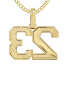 10K Yellow Gold | Jersey Number Diamond Pendant & Cuban Chain | 1.15 Carats