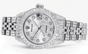 Womens Diamond Stainless Steel Rolex Watch | 26Mm | Texture Dial | Jubilee Band