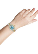 Womens Diamond Gold Rolex Watch | 26Mm | Light Blue Pearl Dial | Jubilee Band