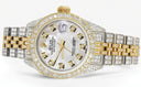 Womens Diamond Gold Rolex Watch | 26Mm | Mother Of Pearl Dial | Jubilee Band
