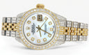 Womens Diamond Gold Rolex Watch | 26Mm | Mother of Pearl Dial | Jubilee Band