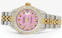Womens Diamond Gold Rolex Watch | 26Mm | Pink Dial | Jubilee Band