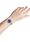 Womens Diamond Gold Rolex Watch | 26Mm | Royal Blue Dial | Jubilee Band