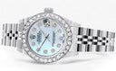 Womens Diamond Rolex Watch | 1 Carat Bezel | 26Mm | Blue Mother of Pearl Diamond Dial | Jubilee Band