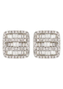 14K Yellow Gold Diamond Baguette Earrings For Men | 1.13 Carats | 2.7 Grams