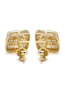 14K Yellow Gold Diamond Baguette Earrings For Men | 1.13 Carats | 2.7 Grams