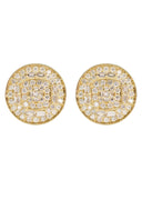 14K Yellow Gold Diamond Earrings For Men | 0.72 Carats | 2.92 Grams