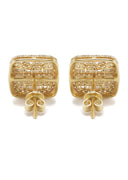 14K Yellow Gold Diamond Baguette Earrings For Men | 1.32 Carats | 3.24 Grams