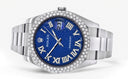 Womens Rolex Datejust II Watch | 41 MM | Blue Texture Dial | Two Row | Oyster Band
