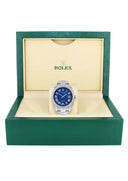 Womens Rolex Datejust II Watch | 41 MM | Blue Texture Dial | Two Row | Oyster Band