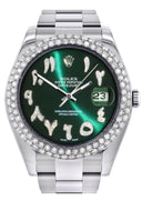 Rolex Datejust II Watch | 41 MM | Green Arabic Numeral Dial | Two Row | Oyster Band