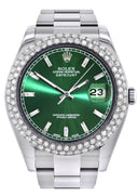 Womens Rolex Datejust II Watch | 41 MM | Green Dial | Two Row | Oyster Band