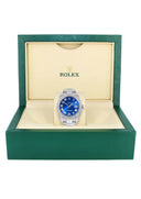 Womens Rolex Datejust II Watch | 41 MM | Blue Roman Numeral Dial | Two Row | Oyster Band