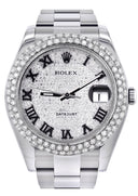 Womens Rolex Datejust II Watch | 41 MM | Diamond Roman Numeral Dial | Two Row | Oyster Band