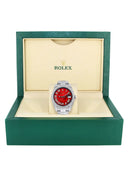 Rolex Datejust II Watch | 41 MM | Red Pearl Roman Numeral Dial | Two Row | Oyster Band