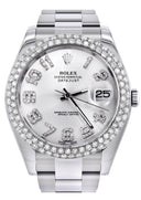 Womens Rolex Datejust II Watch | 41 MM | White Diamond Dial | Two Row | Oyster Band