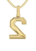10K Yellow Gold | #2 Diamond Pendant & Cuban Chain | 0.51 Carats