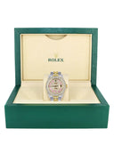 Diamond Gold Rolex Watch For Women 16233 | 36Mm | Diamond Pink Arabic Dial | Two Row 4.25 Carat Bezel | Jubilee Band