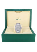 Mens Rolex Datejust Watch 16200 | 36Mm | Full Diamond Dial | Two Row 4.25 Carat Bezel | Jubilee Band